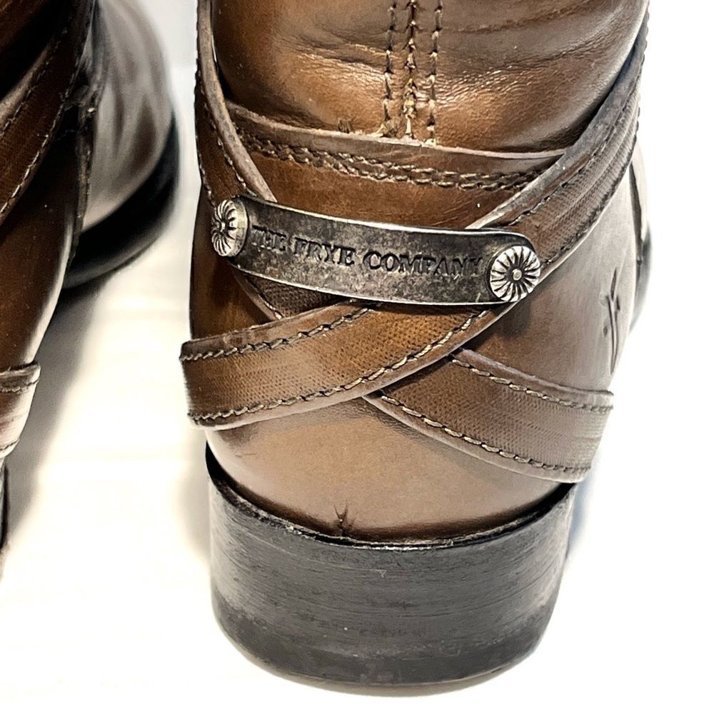 EUC Frye Brown  Lindsay Plate Riding Boots (Size 6) - Picture 7 of 13